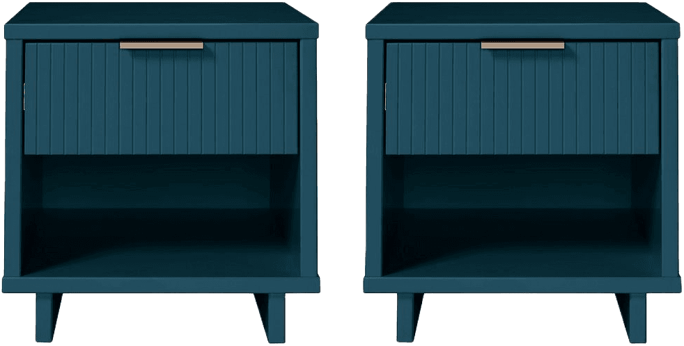 Granville Midnight Blue 1-Drawer Nightstand (Set of 2)