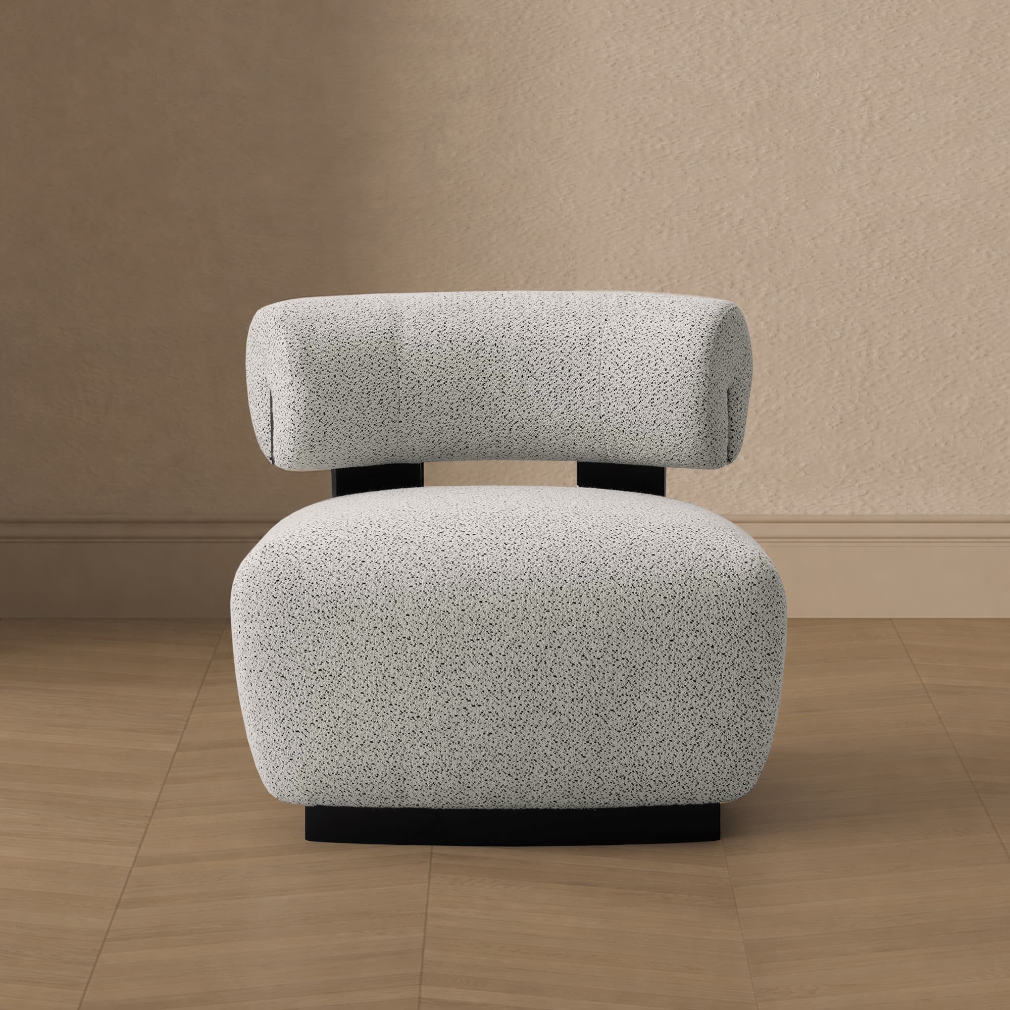 Bartow Upholstered Accent Chair in Ivory Multi