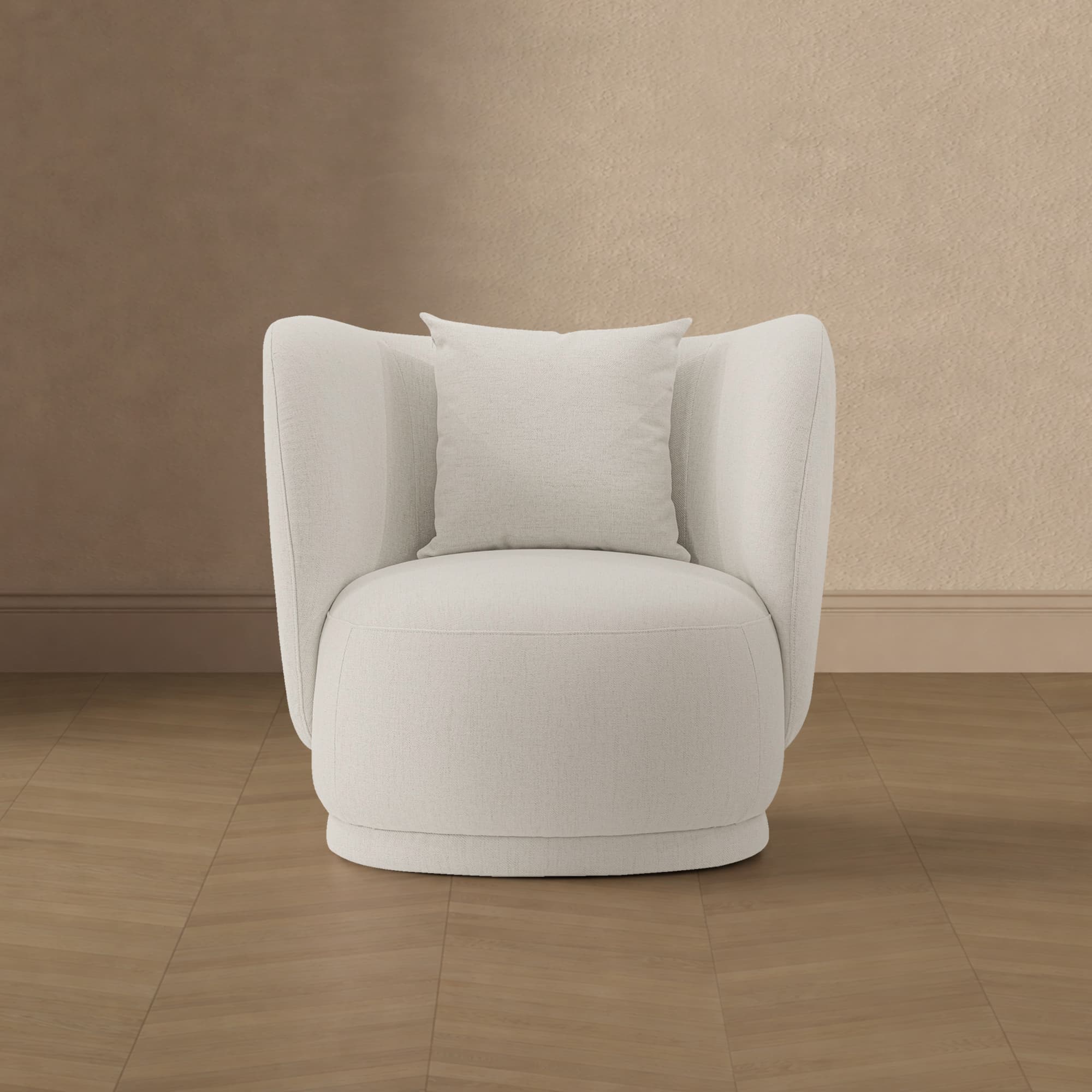 Siri Upholstered Lounge Chair in Cream