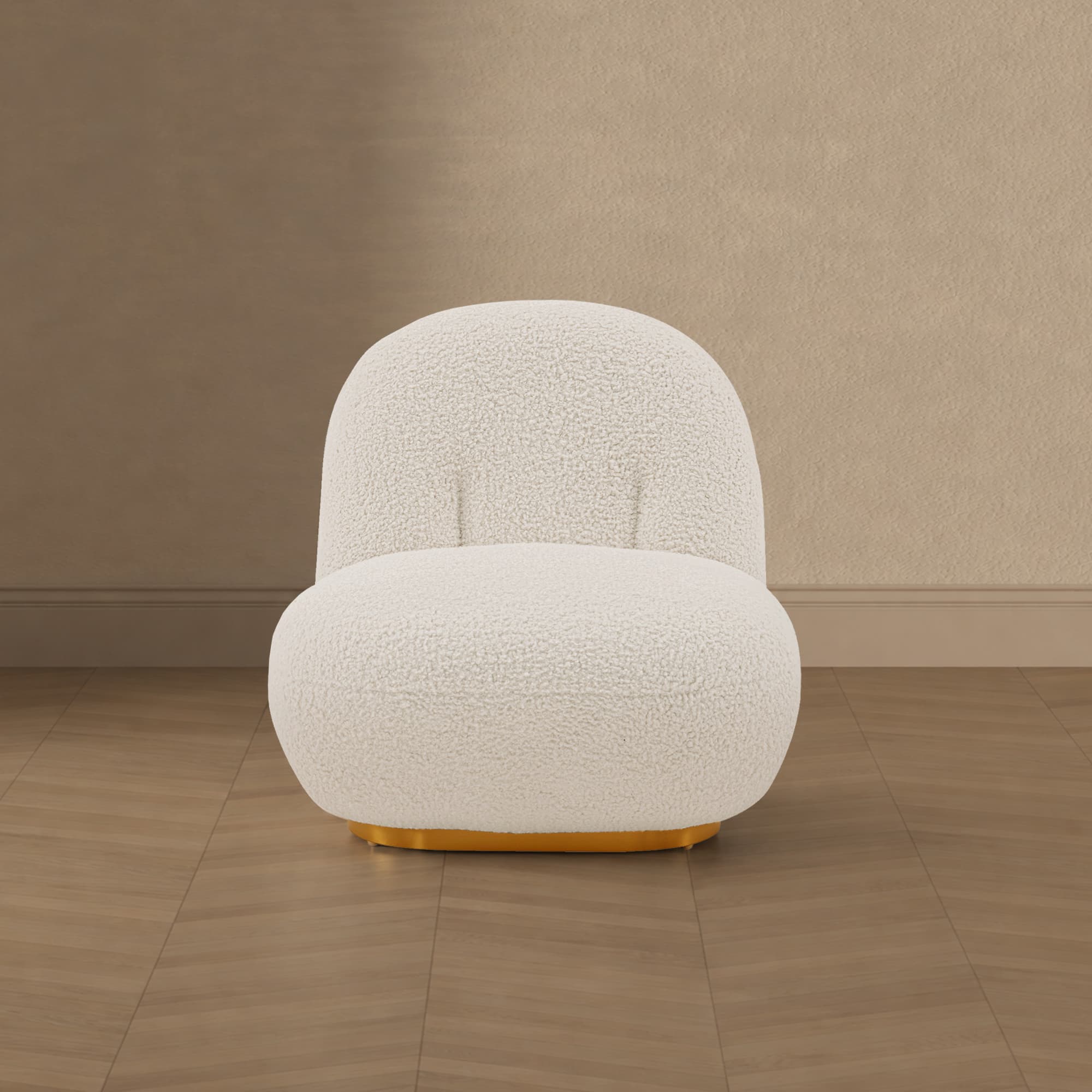 Edina Boucle Armchair in White