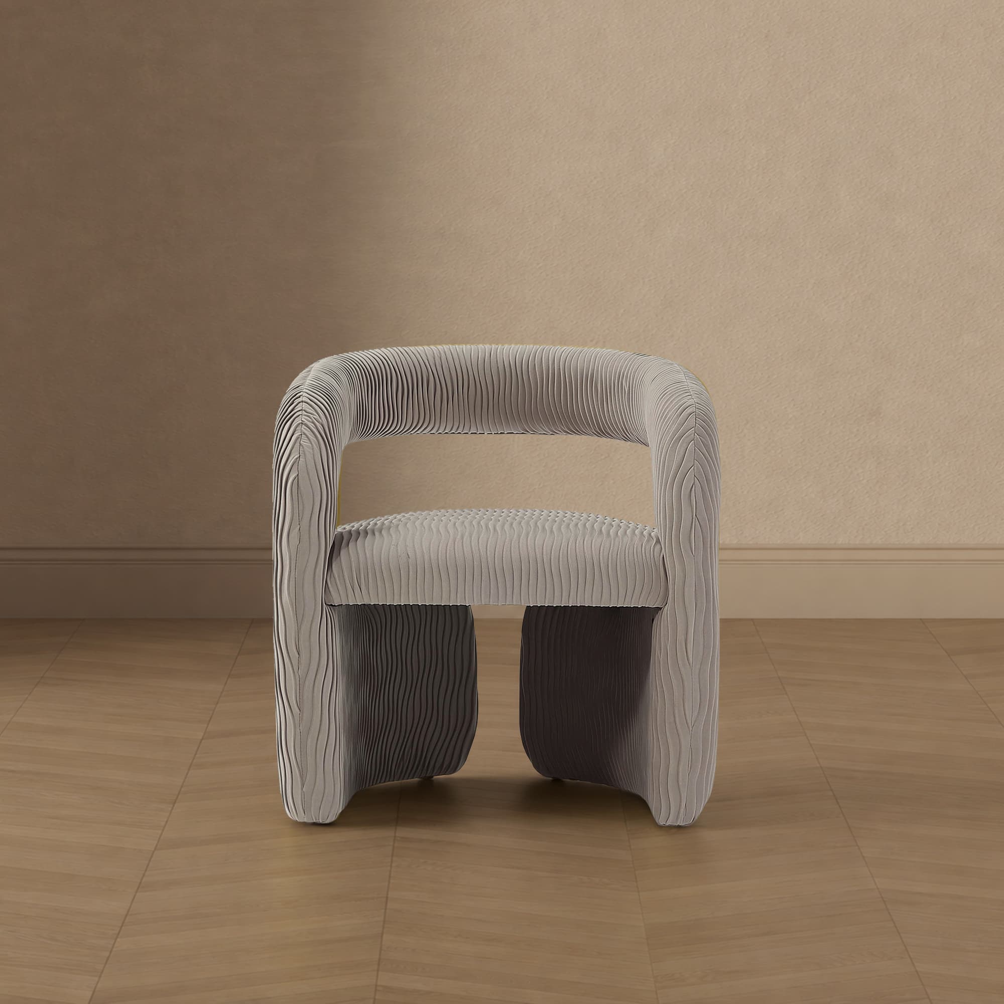 Corvette Velvet Armchair in Dove