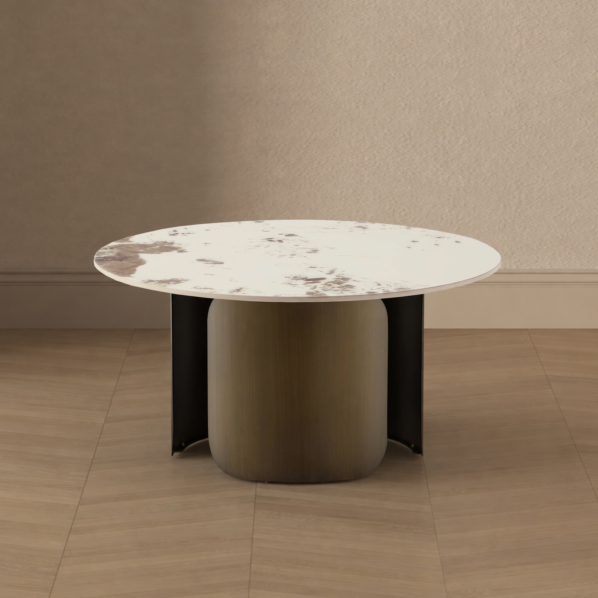 Monica Sintered Stone Top Coffee Table in Bronze
