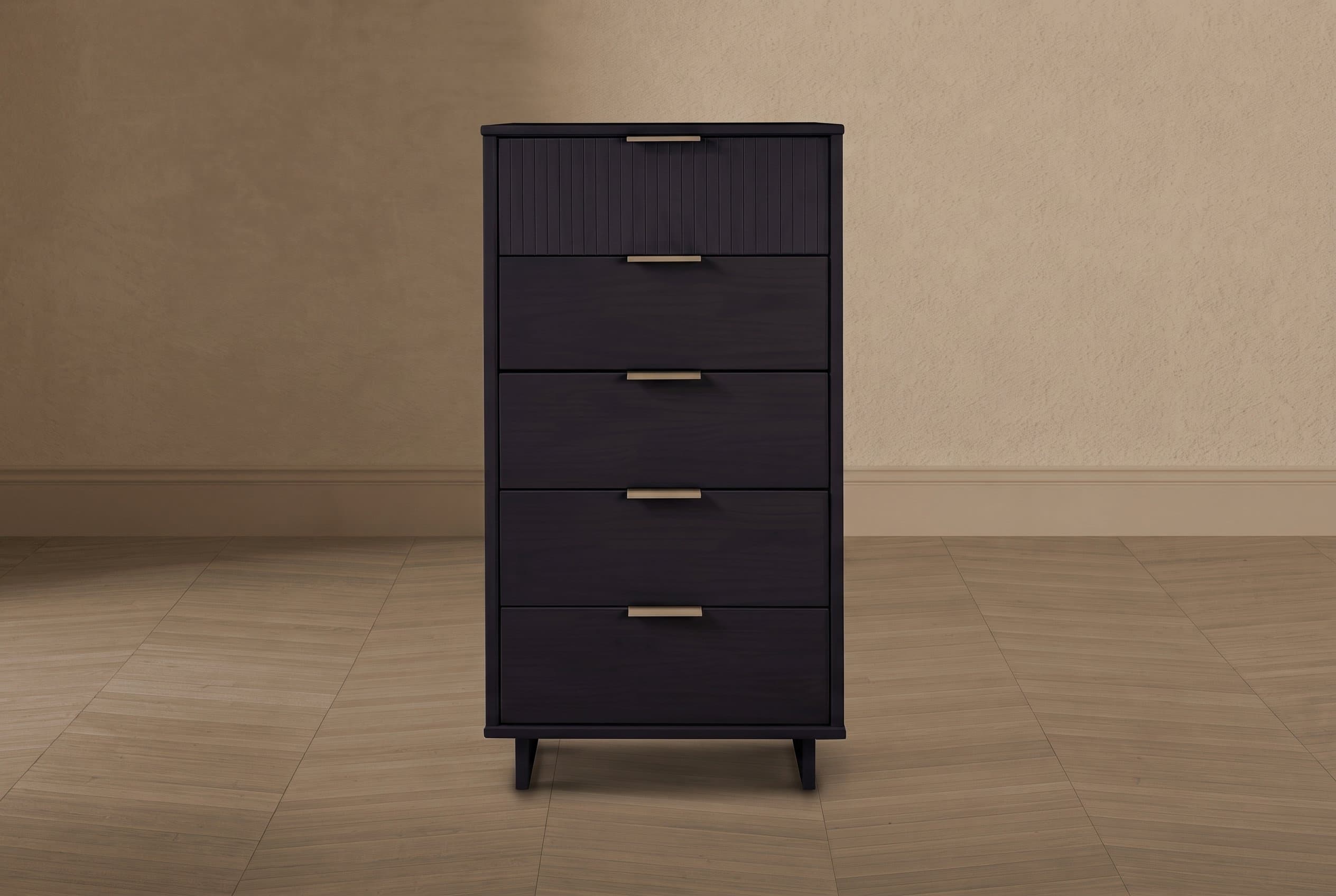 Granville 24" Chest in Black (5-Drawer)