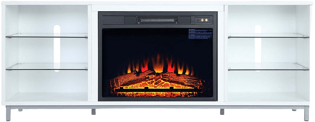 Brighton and Fireplace 2-Piece Electric Fireplace in BlackWhite