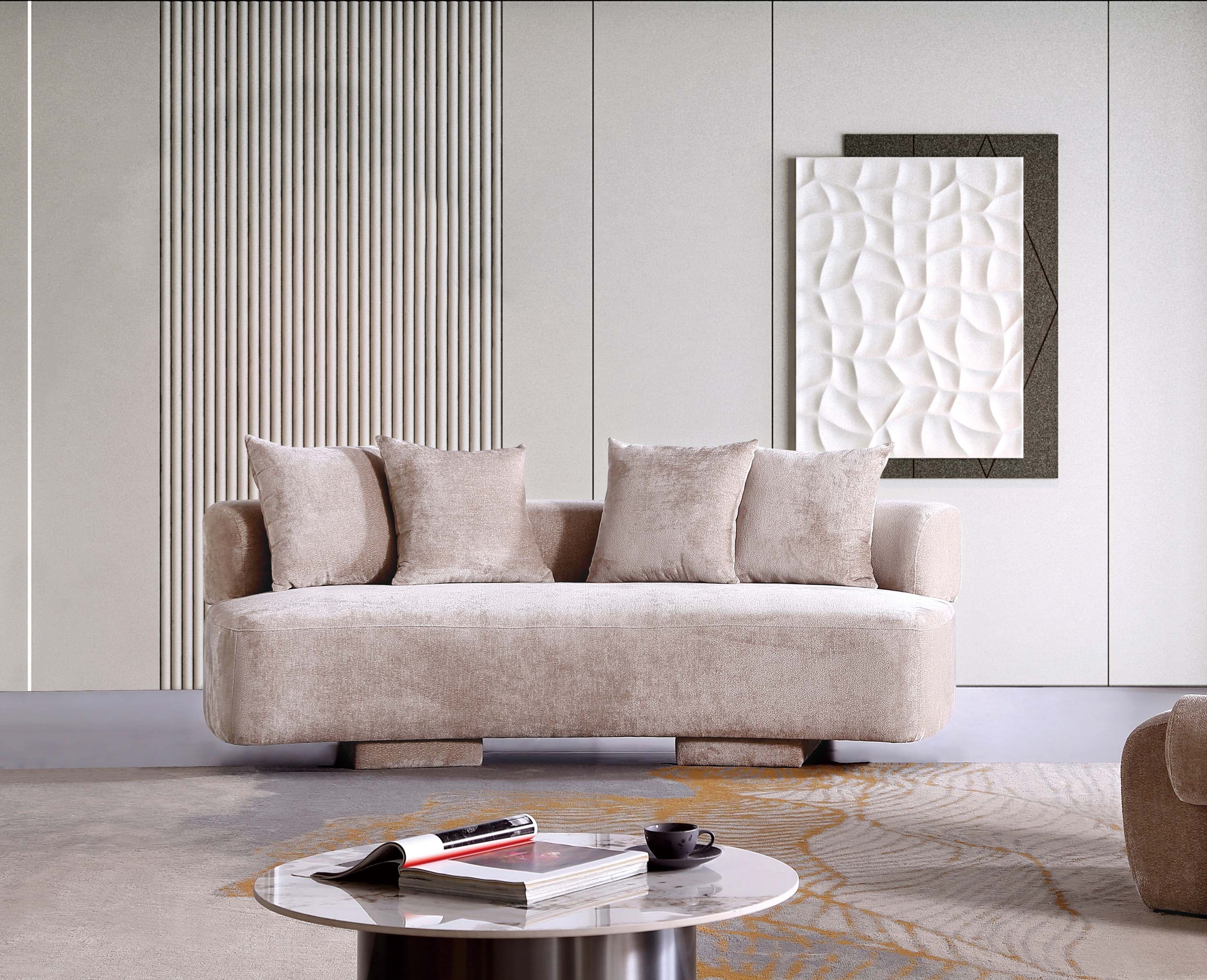 Verandah 91" Chenille Sofa in Beige