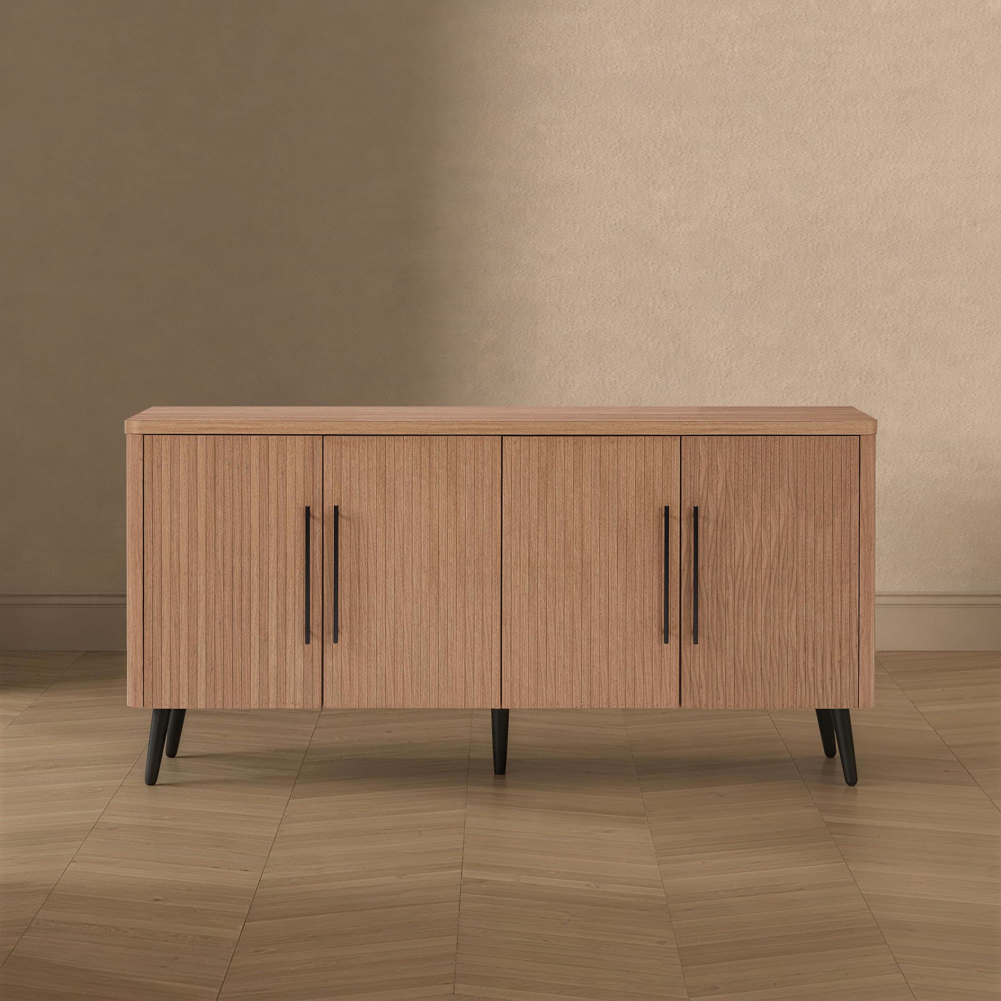 Jodie 65" Fluted Sideboard in Maple